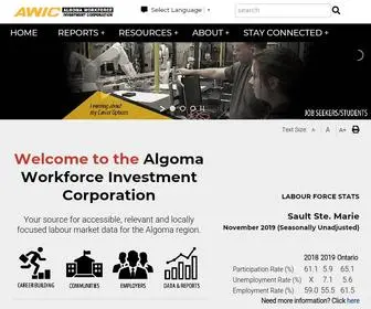 Awic.ca(Algoma Workforce Investment Corporation (AWIC)) Screenshot