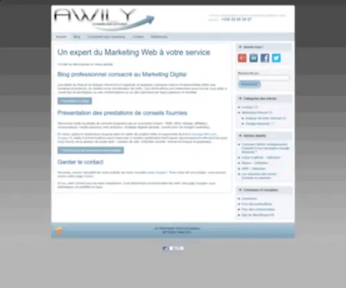 Awily.fr(Conseil en marketing Digital avec Awily Communications) Screenshot