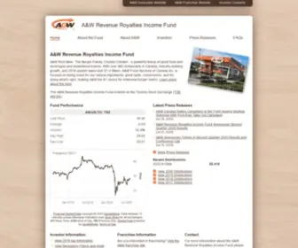 Awincomefund.ca(The A&W Revenue Royalties Income Fund) Screenshot
