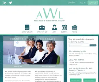 Awlcalgary.ca(The Association of Women Lawyers Website) Screenshot