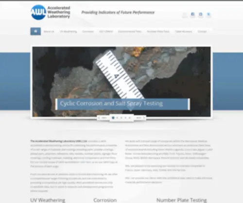 AWLLTD.co.uk(Accelerated weathering testing and climatic testing servicesAccelerated Weathering Laboratory) Screenshot