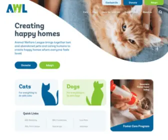 AWL.org.au(Animal Welfare League) Screenshot