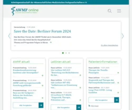 AWMF.org(Start) Screenshot