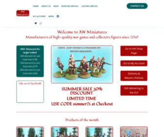 Awminiatures.com(AW Miniatures) Screenshot