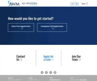 Awmnow.com(All Western Mortgage) Screenshot