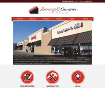 Awningsandcanopiestn.com(Awnings & Canopies Over TN) Screenshot