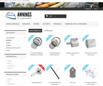 Awningscomponents.com(Venta de accesorios de toldo) Screenshot