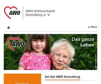 Awo-Sonneberg.de(Die Webseite des AWO Kreisverbands Sonneberg e) Screenshot