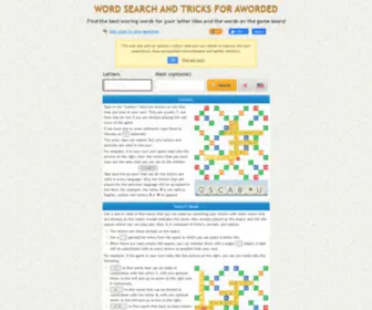 Word search and tricks for Aworded