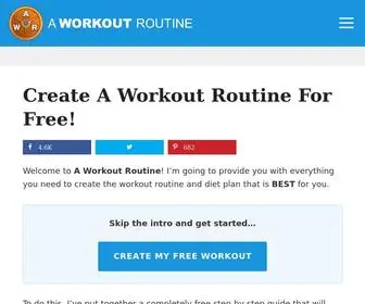 Aworkoutroutine.com(A Workout Routine) Screenshot