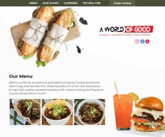 Aworldofgoodva.com(Globally Inspired Street Food Cantina) Screenshot