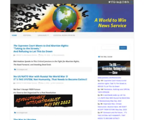Aworldtowinns.co.uk(A World to Win News Service) Screenshot