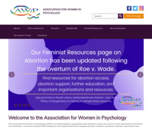 Awpsych.org(Association for Women in Psychology) Screenshot
