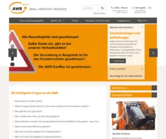 AWR.de(Abfallwirtschaft Rendsburg) Screenshot