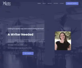 Awriterneeded.com(Quality copy and content writing services) Screenshot