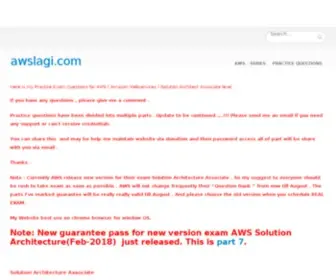 Awslagi.com(Free Certifications Exam By IT Professional) Screenshot