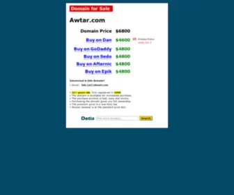 Awtar.com(Sell Domains) Screenshot