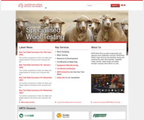 Awtawooltesting.com.au(AWTA Wool Testing) Screenshot