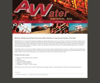 AWWaterservice.com(A&W Water) Screenshot