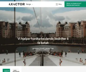 Axactor.no(Inkassobyrå som hjelper deg med inkasso) Screenshot