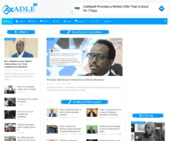 Axadletimes.com(Wararka Africa Iyo Soomaaliya) Screenshot