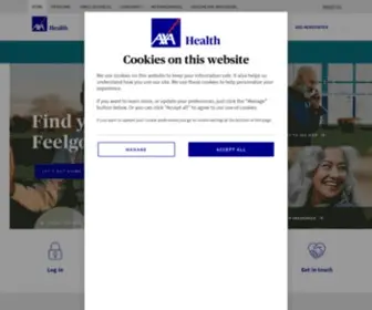 Axahealth.co.uk(AXA Health offer a range of health insurance policies for individuals and businesses) Screenshot