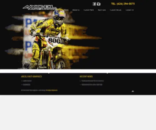 Axcelfastgraphics.com(Custom Helmet Painting and Race Gear) Screenshot