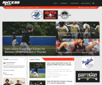 Axcessbaseball.com(Axcess Baseball) Screenshot