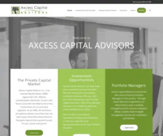 Axcesscapital.com(Axcess Capital Advisors Inc) Screenshot