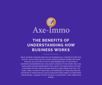 Axe-Immo.com(The Benefits of Understanding How Business Works) Screenshot