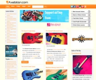 Axebition.com(Axebition is a website with the aim to collect as much data on guitar (gear)) Screenshot