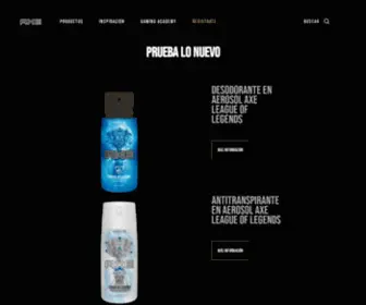 Axe.com.mx(Cuidado personal masculino) Screenshot