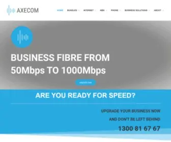 Axecom.com.au(Fibre Internet) Screenshot