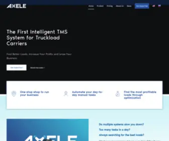 Axele.com(Axele is a smart TMS system) Screenshot