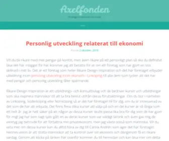 Axelfonden.se(En blogg om ekonomi och juridik) Screenshot