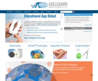 Axelgaard.com(Manufacturer of Patented Hydrogels and Electrodes) Screenshot