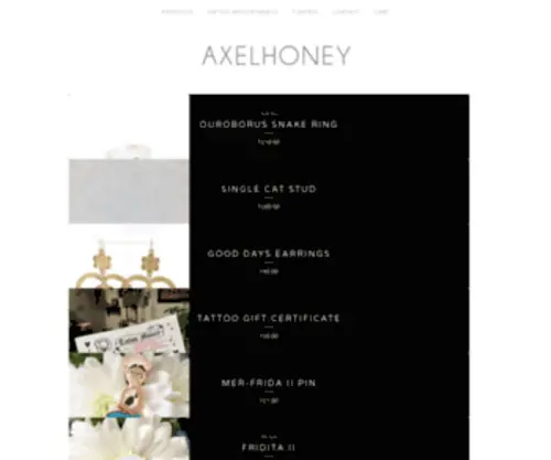 Axelhoney.com(Art Illustration and Jewelry By Melissa Contreras) Screenshot