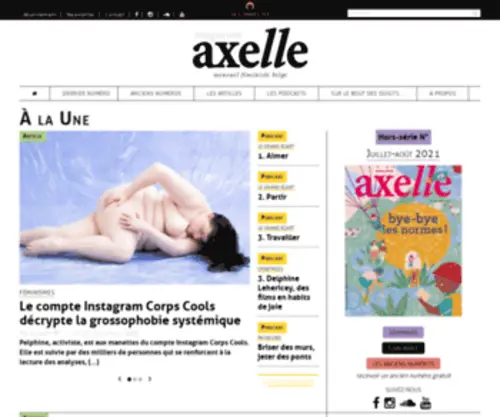 Axellemag.be(Axelle Magazine) Screenshot