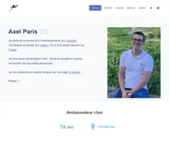 Axelparis.fr(Axel Paris) Screenshot
