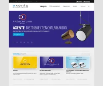 Axente.fr(Importateur professionnel de solutions audio) Screenshot