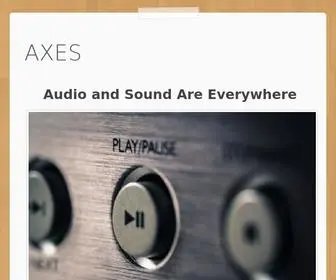 Axes-Project.eu(Audio and Sound Are Everywhere) Screenshot