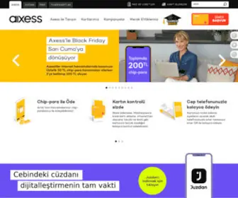 Axess.com.tr(Kazançlı alışveriş dünyası Axess’te. Harcadıkça chip) Screenshot