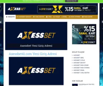 Axessbetgiris.com(Bahisseverlerin Favori Bahis Sitesi) Screenshot