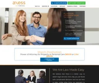 Axesslaw.com(Your Flat Fee Ontario Lawyers) Screenshot