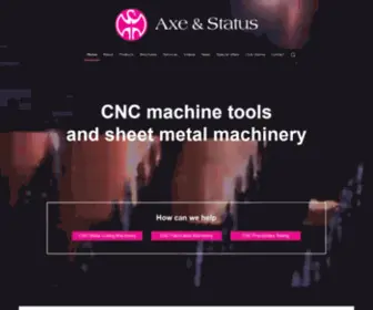 Axestatus.com(UK Supplier and Distributor for CNC Machine Tools and Sheet Metal Machinery) Screenshot