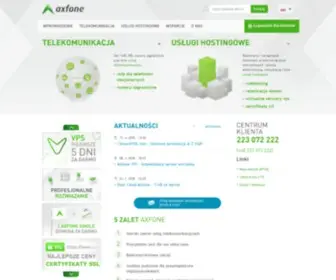 Axfone.pl(Axfone hosting i telefon) Screenshot