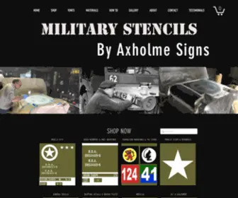 Axholmesigns.co.uk(Military Stencils) Screenshot