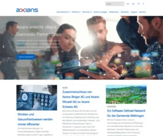 Axians.ch(ICT-Dienstleister und Softwarehersteller) Screenshot