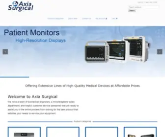 Axiasurgical.com(Offering and an Extensive Line of High) Screenshot