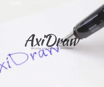 Axidraw.com(AxiDraw Writing and Drawing Machines) Screenshot